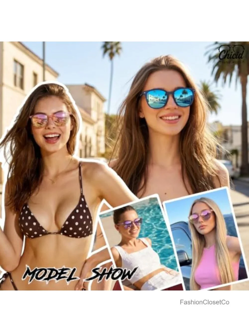 Polarized Oversized Square Sunglasses UV400 Protection Anti Glare for Women